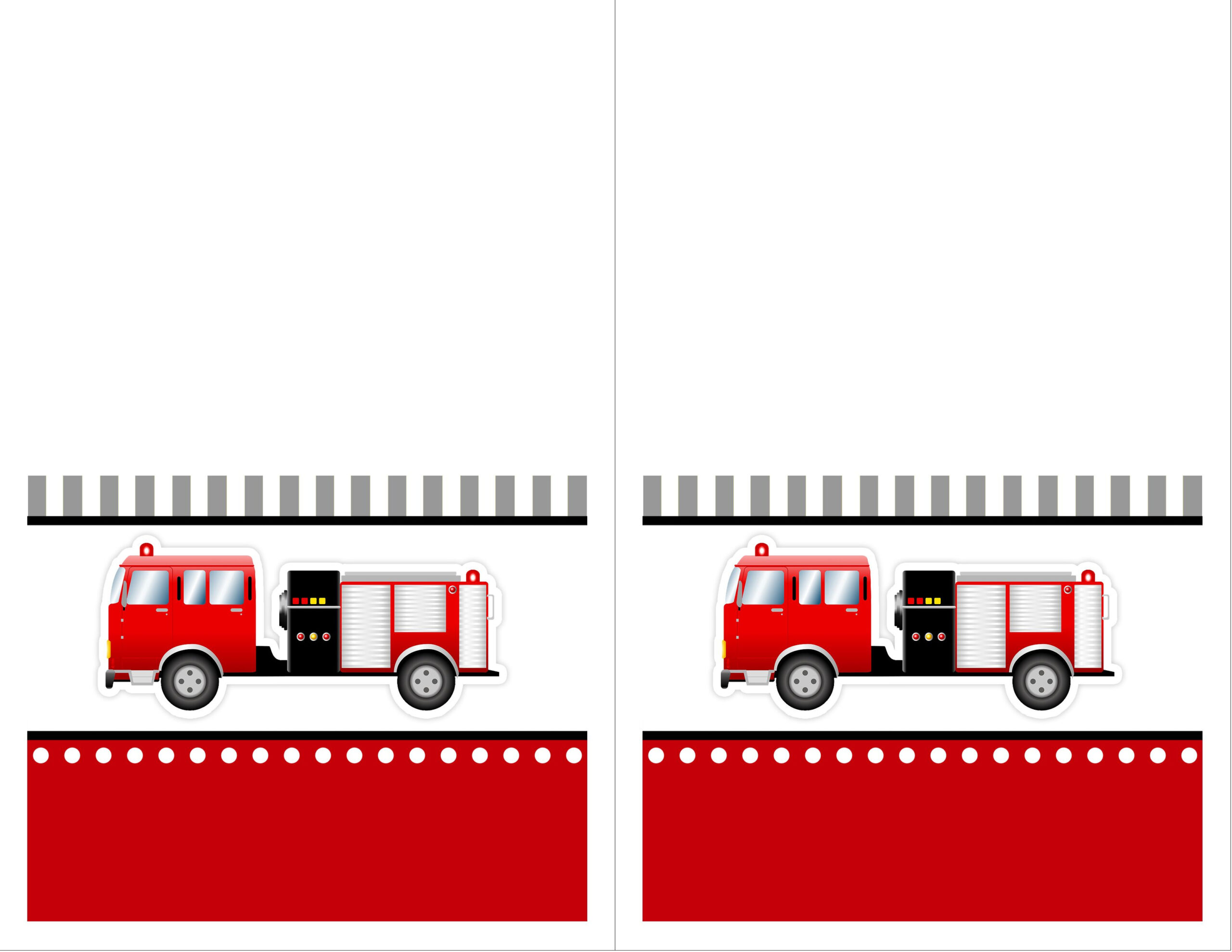 Fire Truck Birthday Party With Free Printables inside Fire Truck Birthday Card Printable