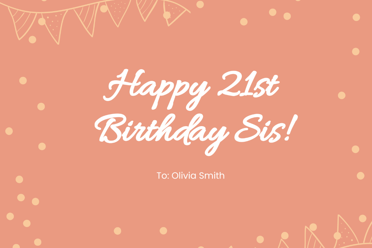 Free 21St Birthday Card Templates &amp;amp; Examples - Edit Online regarding Free Printable 21St Birthday Cards For Her