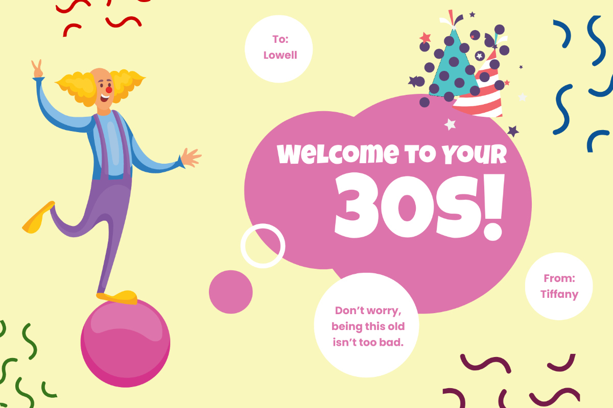 Free 30Th Birthday Card Templates &amp;amp; Examples - Edit Online throughout Free Printable 30Th Birthday Cards