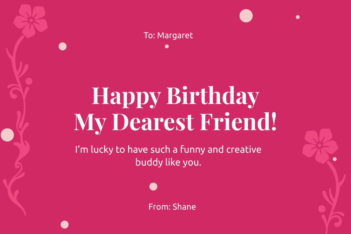 Free Best Friend Birthday Card Templates &amp;amp; Examples - Edit Online pertaining to Best Friend Birthday Cards Printable Free