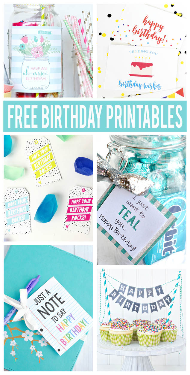 Free Birthday Printables - Eighteen25 regarding Printable 18th Birthday Cards Free