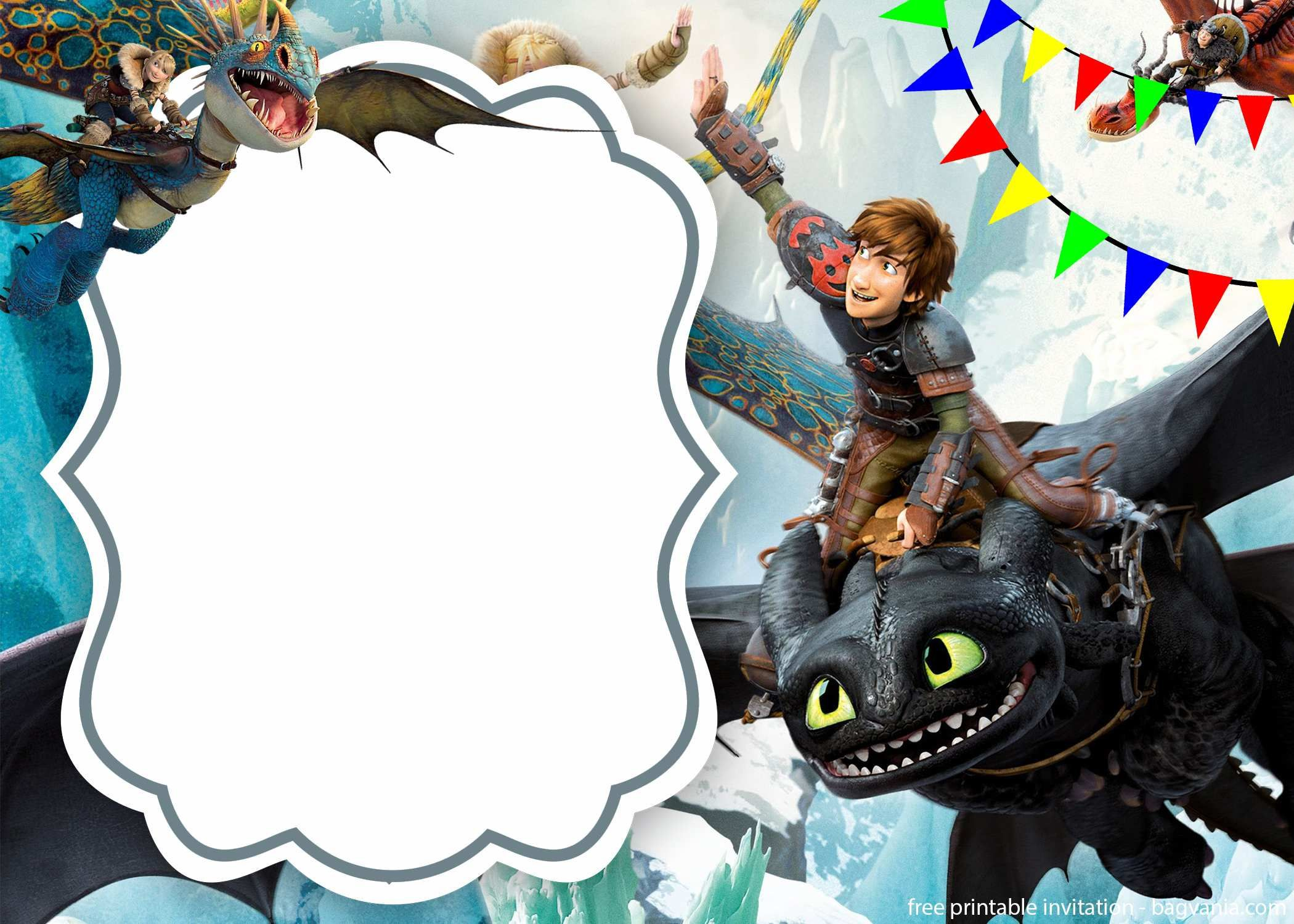 Free Download How To Train Your Dragon Invitation in Free Printable Dragon Birthday Card