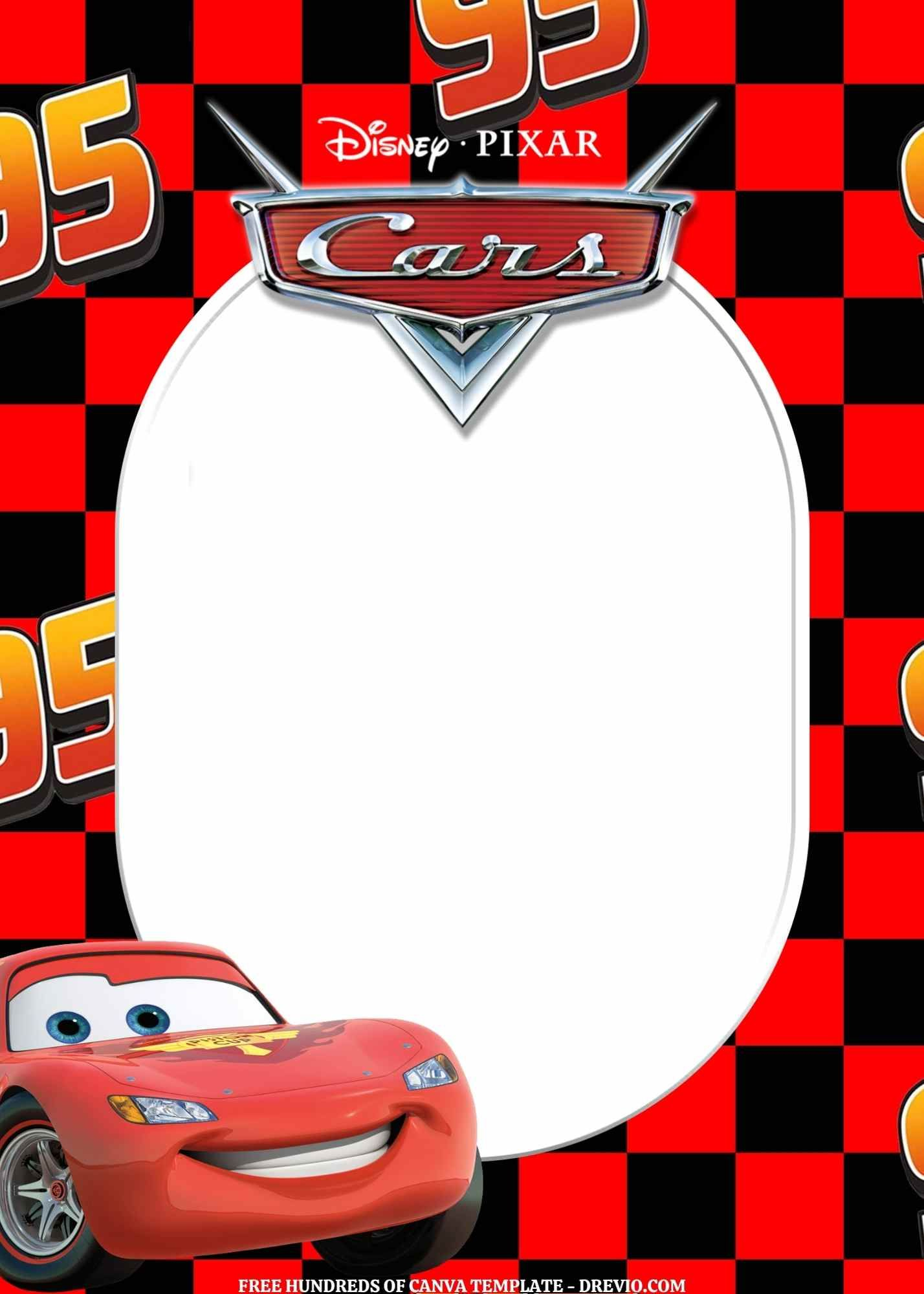 Free Editable – 11 Cars Canva Templates for Printable Lightning Mcqueen Birthday Card