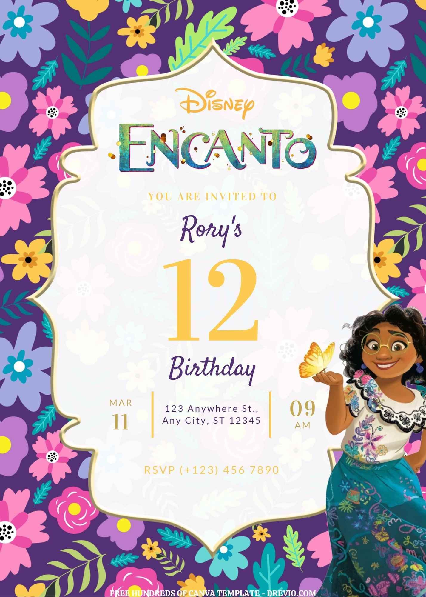 Free Editable – 16 Encanto Canva Templates throughout Encanto Birthday Card Printable Free