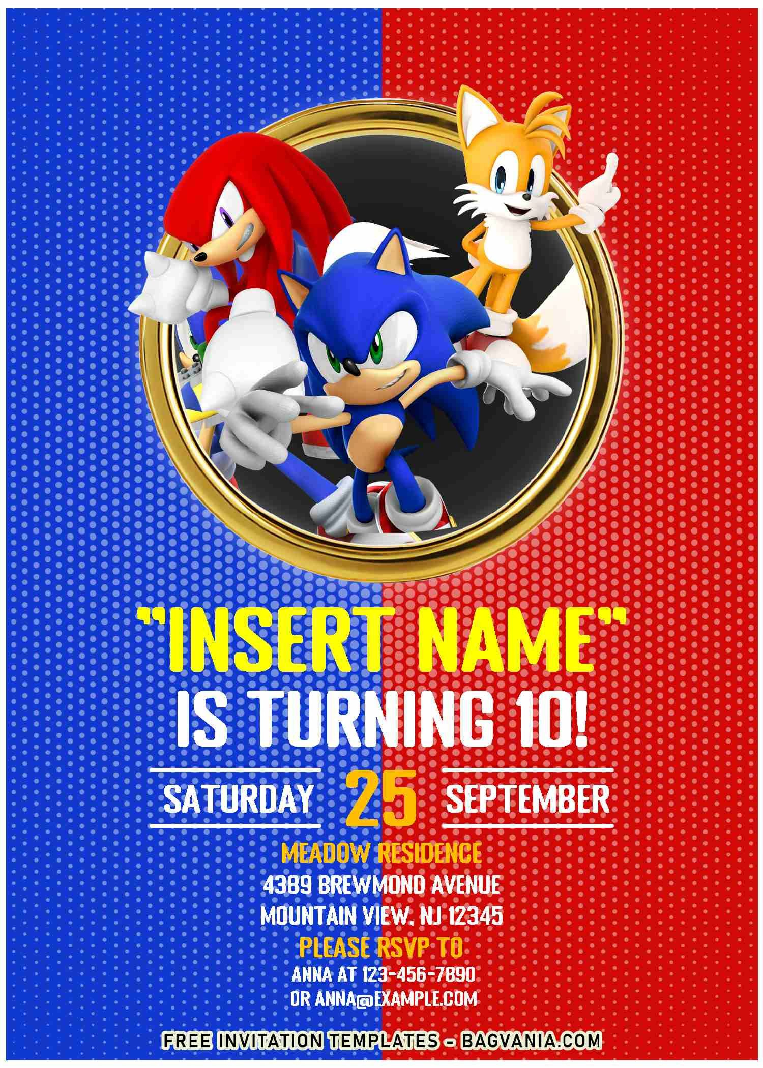 Free Editable Pdf) Sonic The Hedgehog Movie Themed Birthday with regard to Printable Sonic Birthday Card