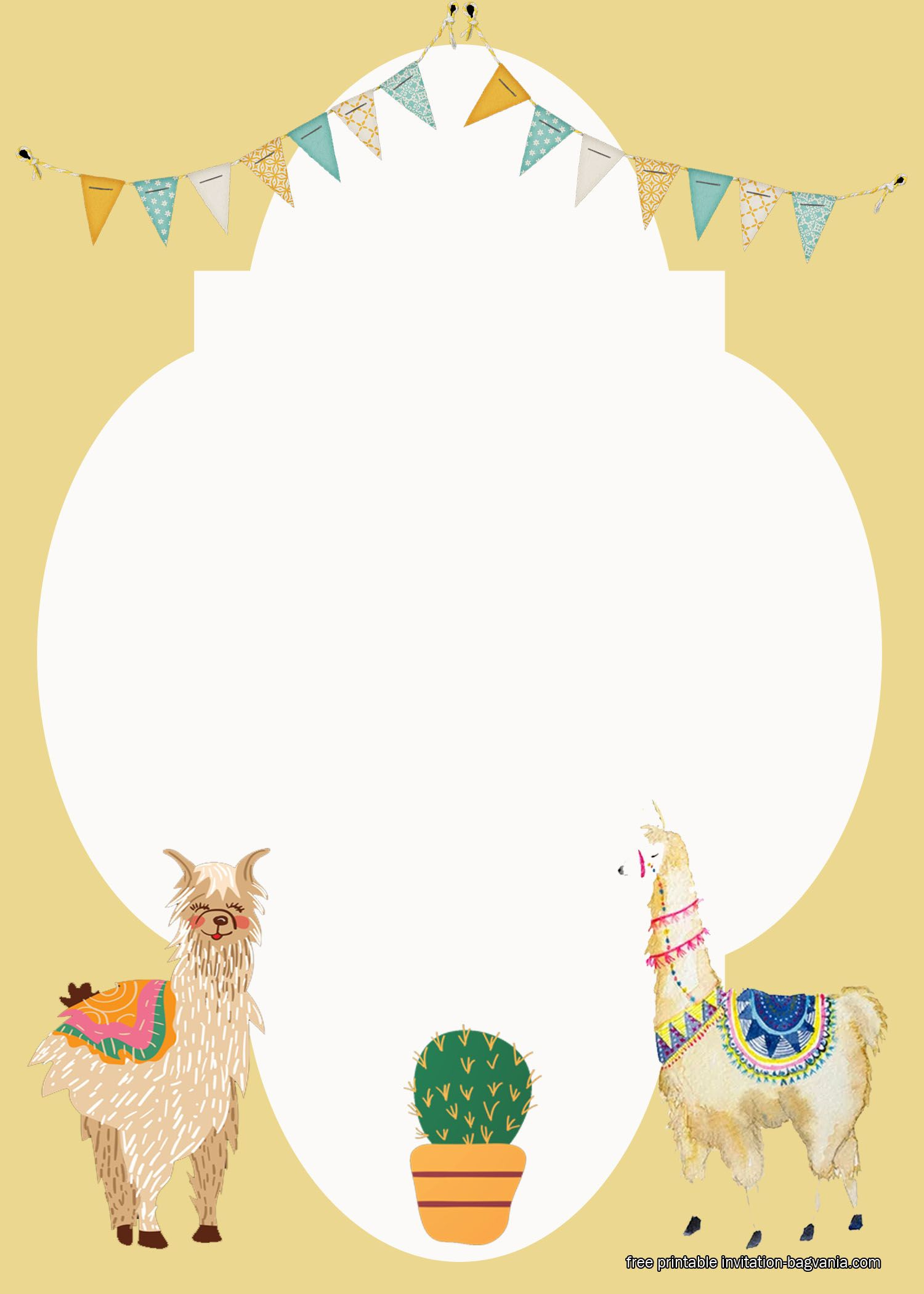 Free Llama Birthday Invitation Templates regarding Free Printable Llama Birthday Card