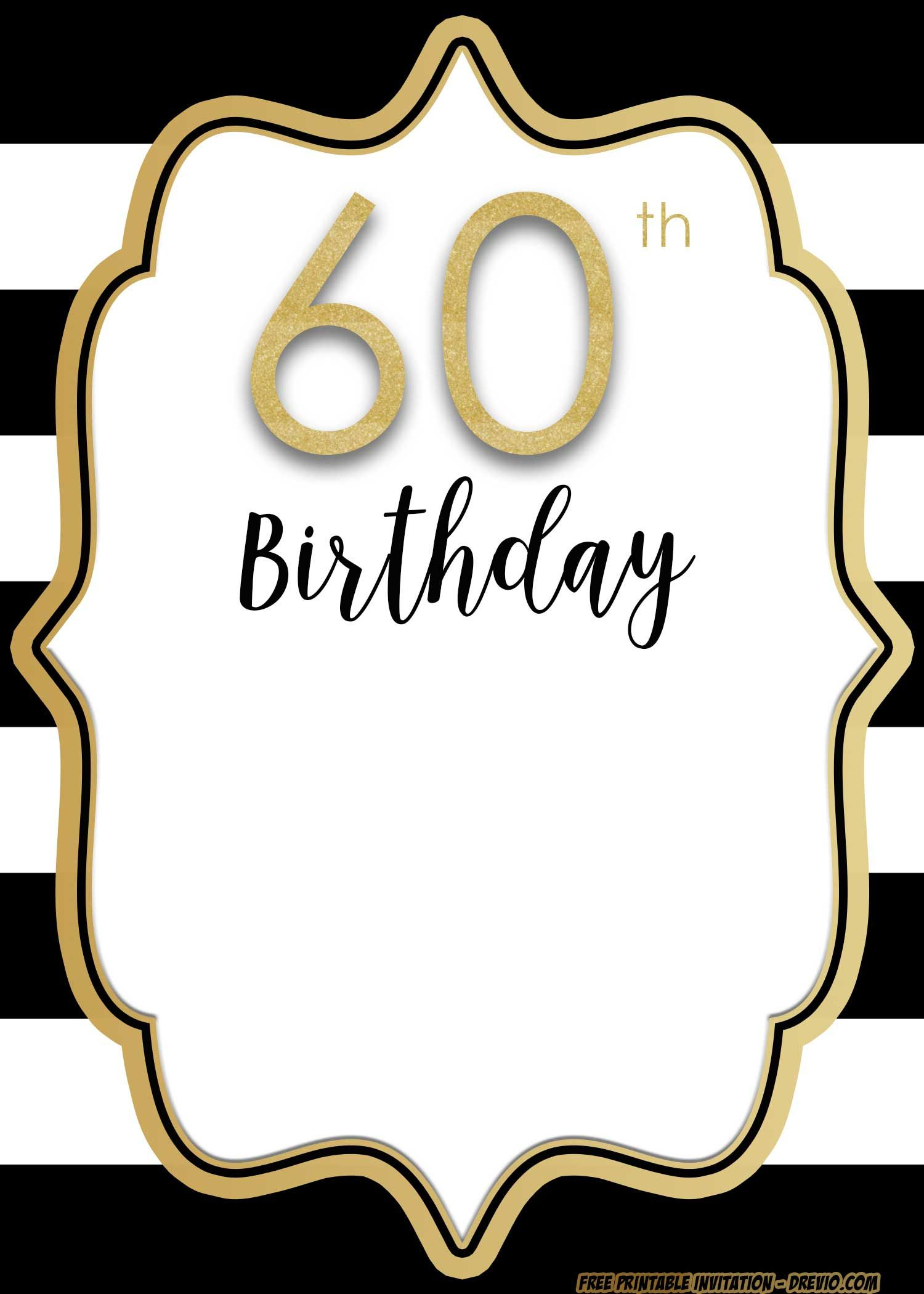 Free Printable 60Th Invitation Template – Latest Design! – Updated for 60Th Birthday Cards Printable Free