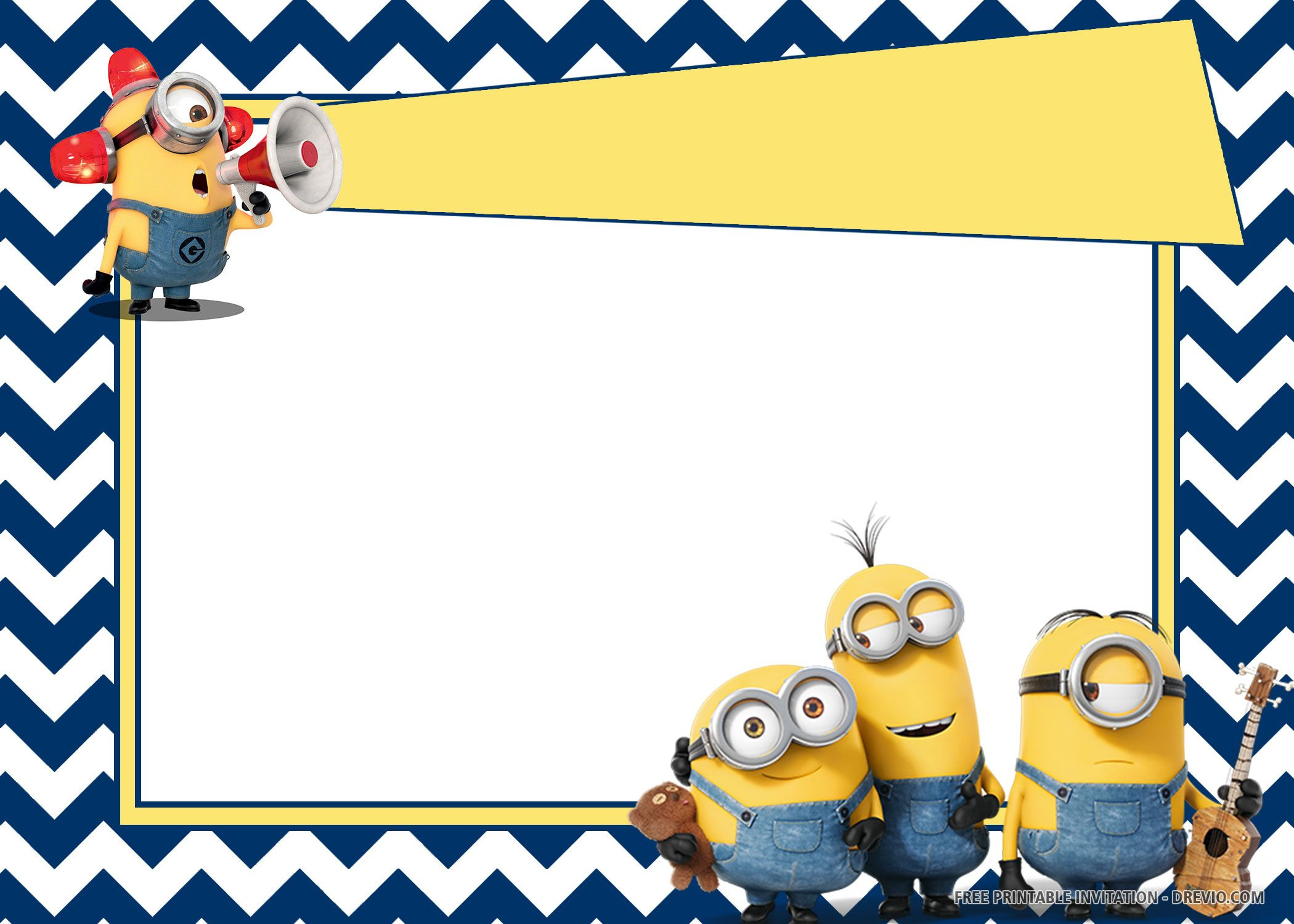 Free Printable All Minions Birthday Invitation Templates regarding Minion Birthday Card Printable