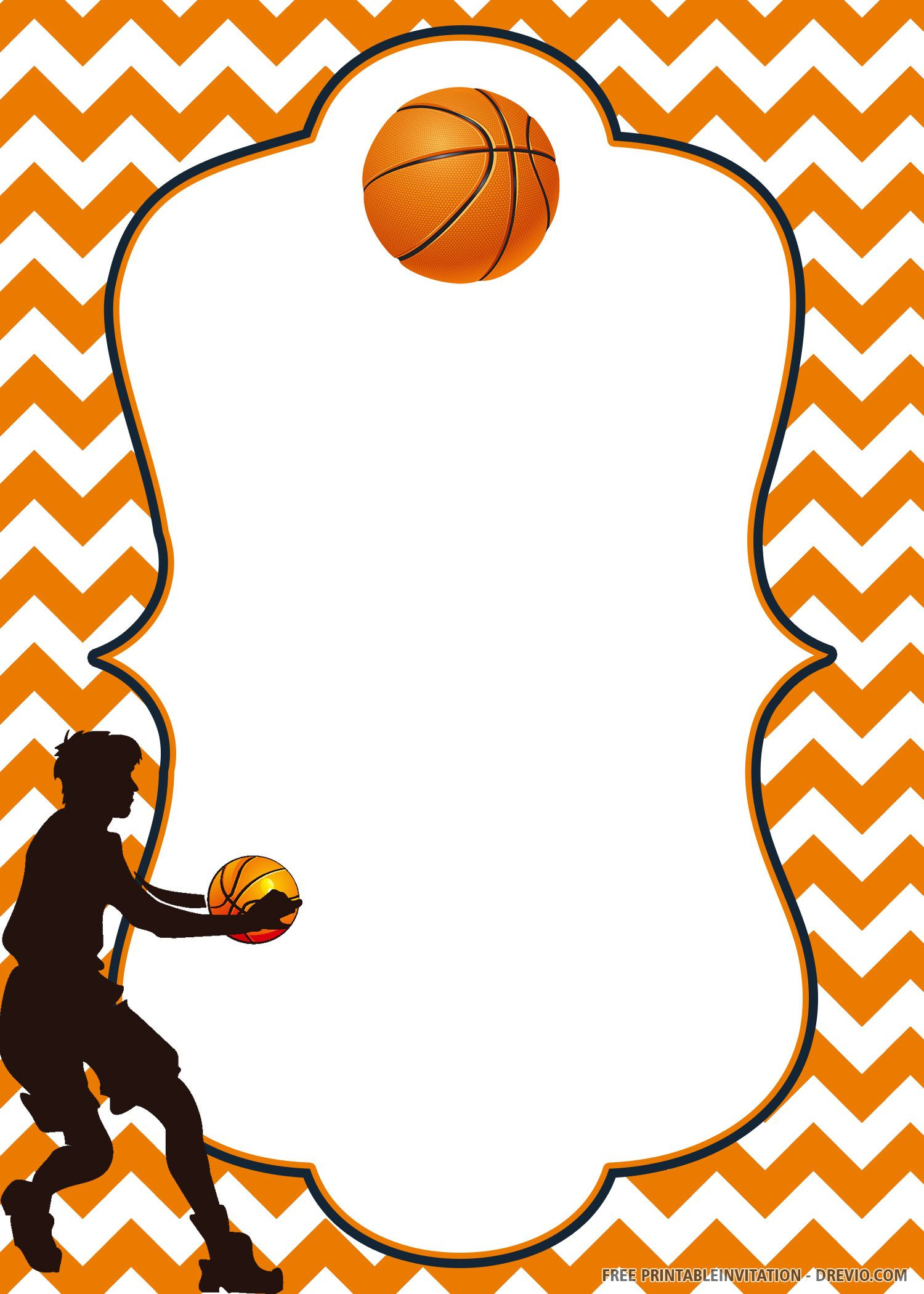 Free Printable Basketball Invitation Templates | Basketball regarding Free Printable Basketball Birthday Cards