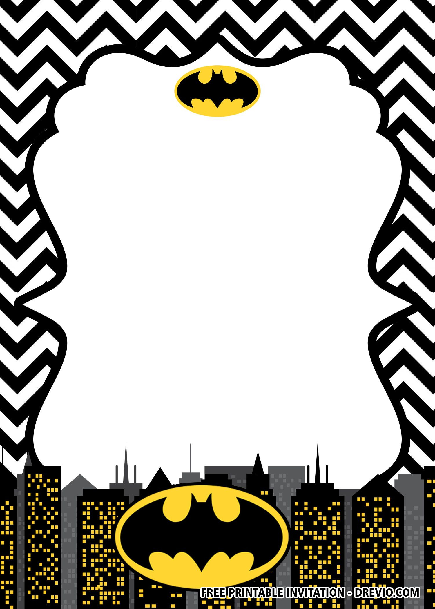 Free Printable Batman Birthday Invitation Templates in Batman Printable Birthday Card