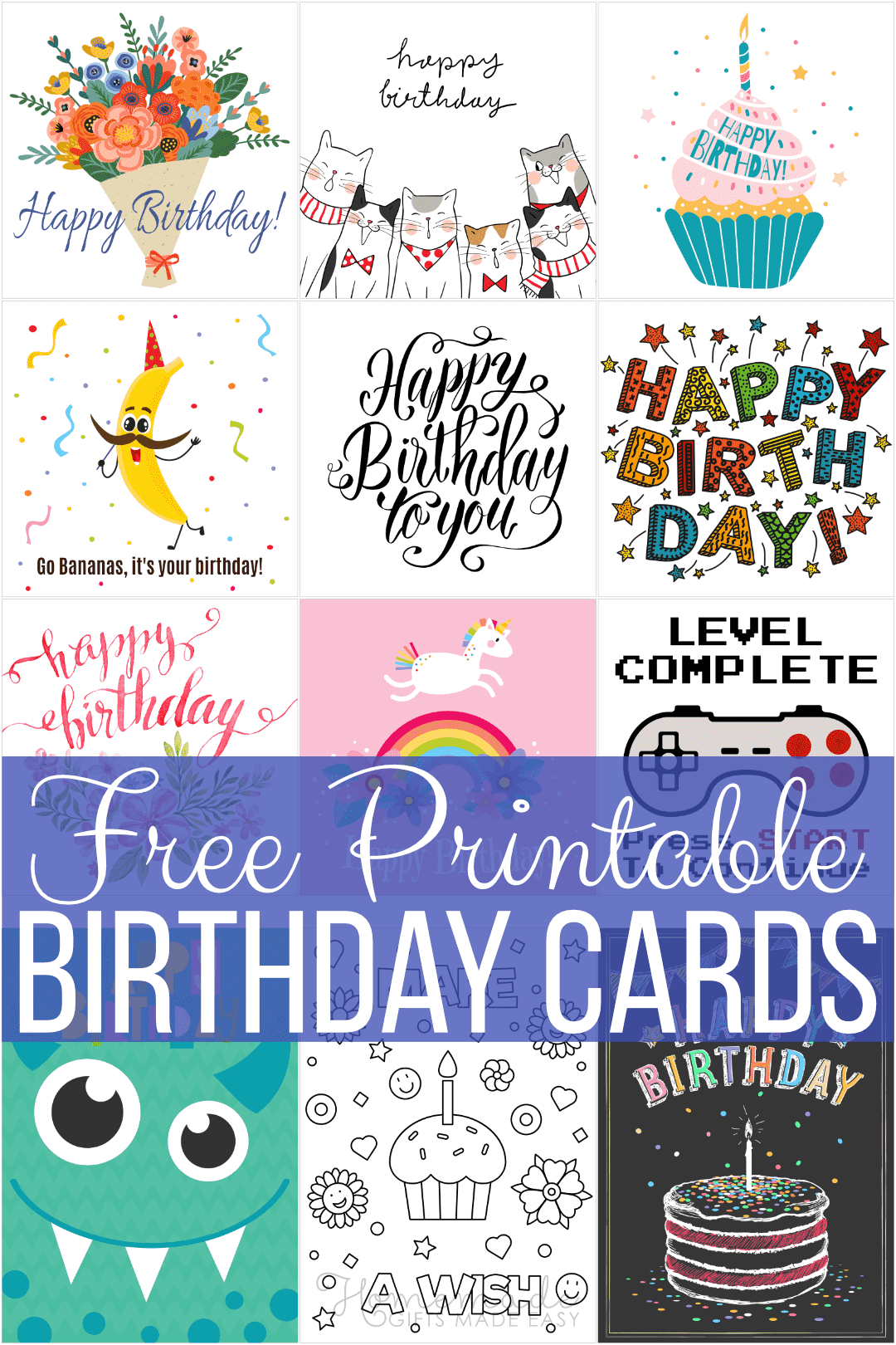 Free Printable Birthday Cards For Everyone for Birthday Card Free Printable Template