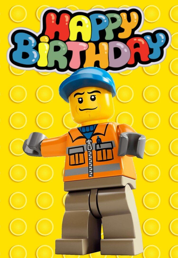 Free Printable Birthday Cards For Kids &amp;amp; Children — Printbirthday for Free Printable Lego Birthday Cards