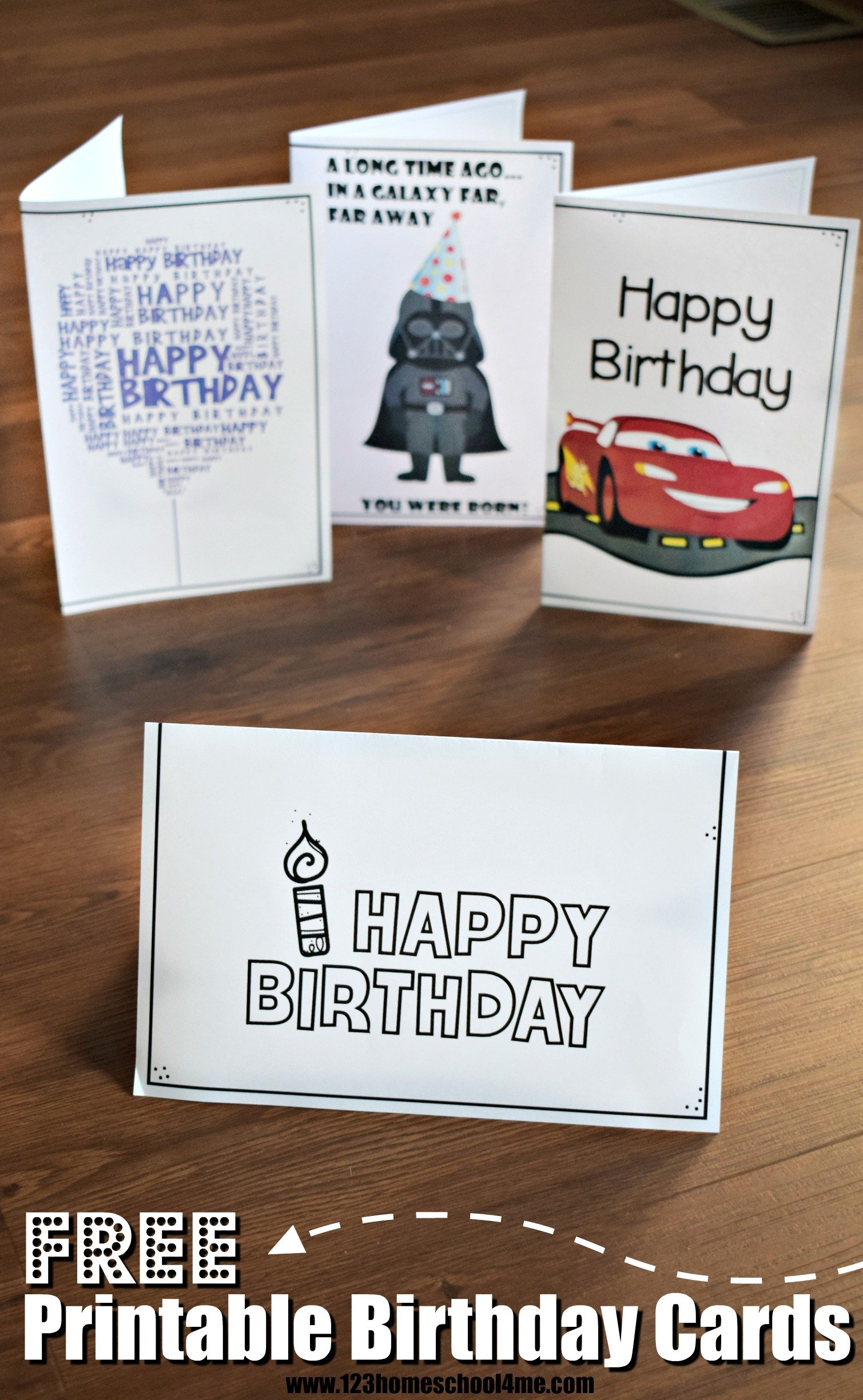 Free Printable Birthday Cards regarding Free Printable 1/4 Fold Birthday Cards