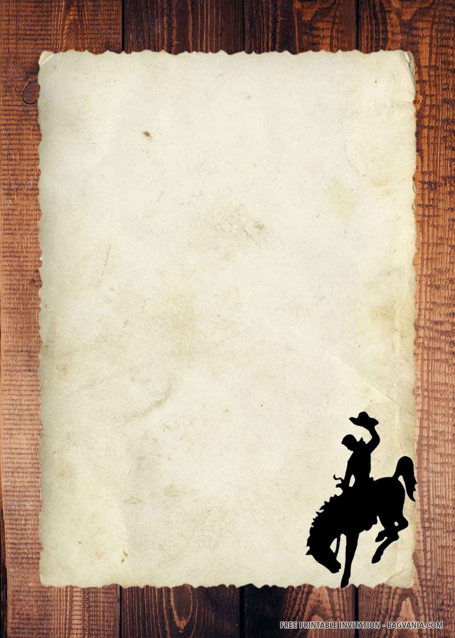 Free Printable) – Cowboy Birthday Invitation Templates for Free Printable Cowboy Birthday Cards