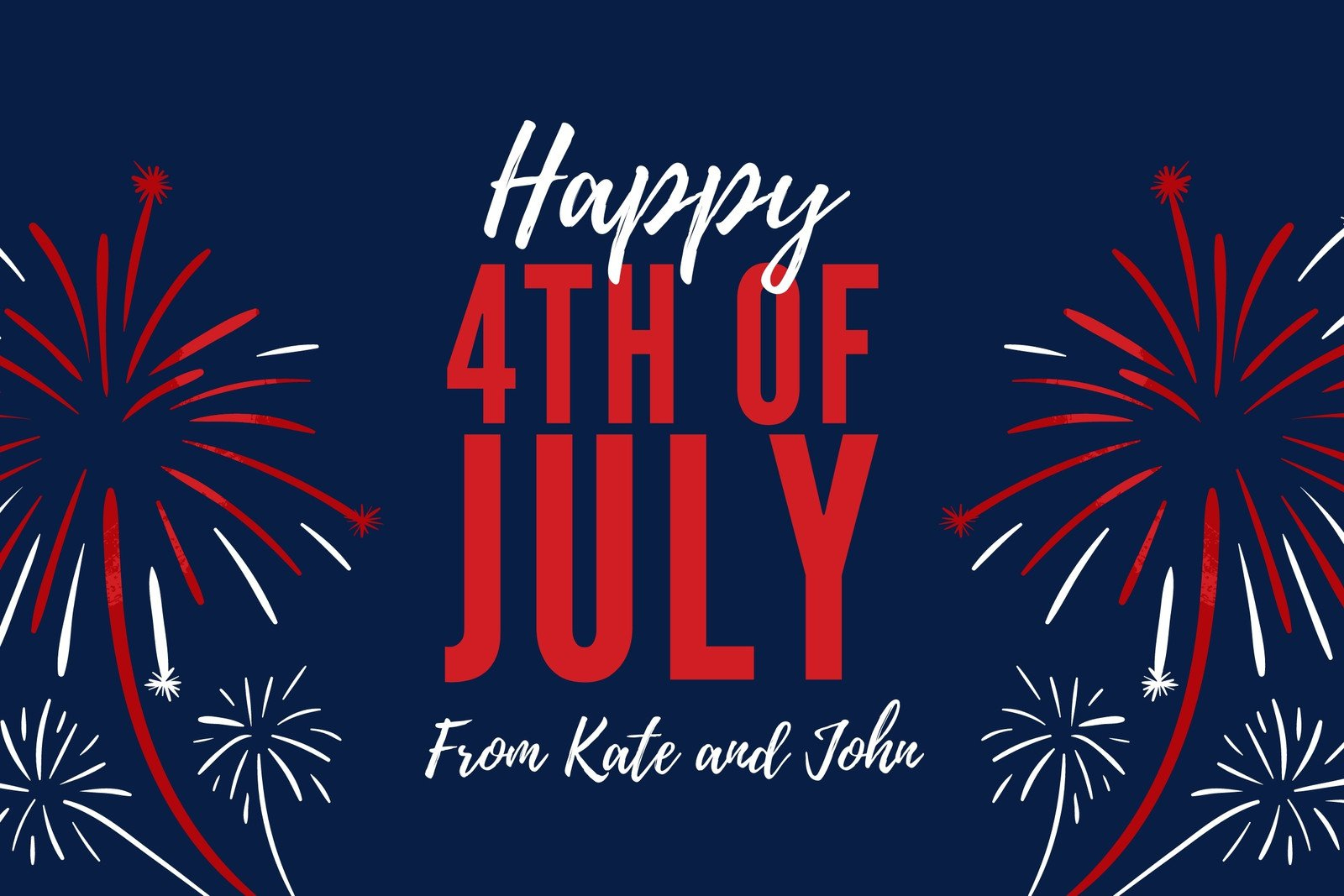 Free Printable, Customizable 4Th Of July Card Templates | Canva throughout Free Printable 4th Of July Birthday Cards