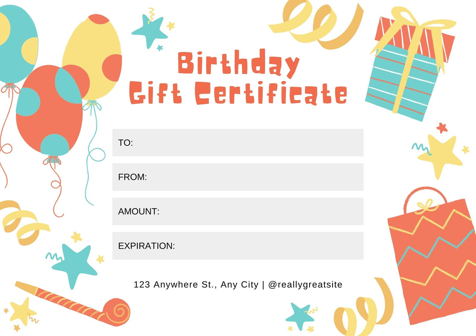 Free Printable, Customizable Birthday Certificate Templates | Canva pertaining to Free Printable Birthday Gift Cards