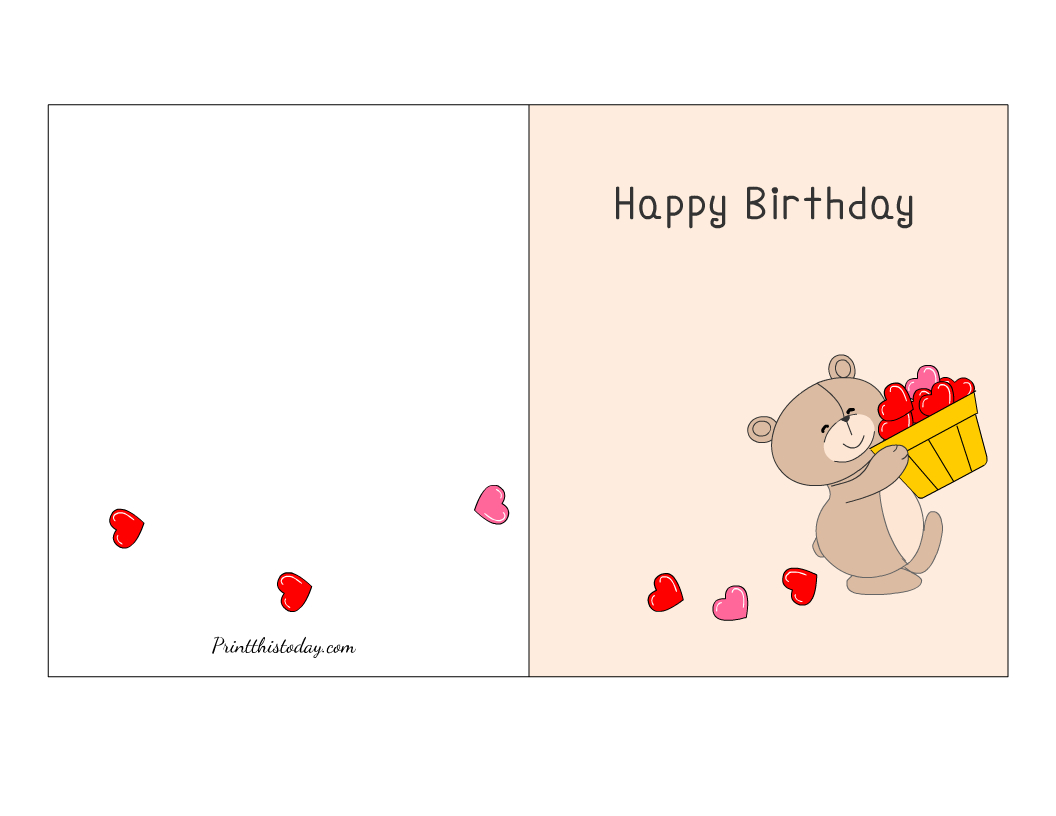 Free Printable Cute Birthday Cards pertaining to Free Printable Birthday Card Templates