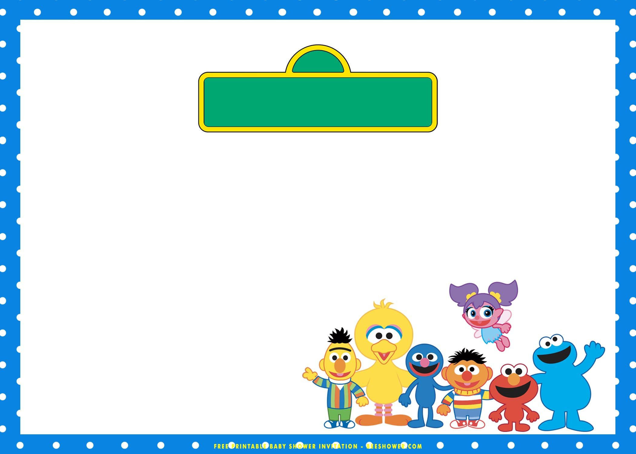 Free Printable) - Cute Sesame Street Birthday Invitation Templates throughout Sesame Street Birthday Cards Printable