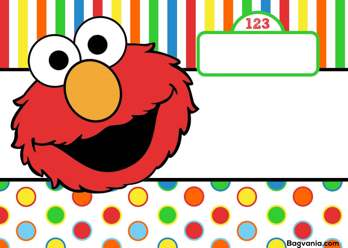 Free Printable Elmo Birthday Invitations with regard to Sesame Street Birthday Cards Printable