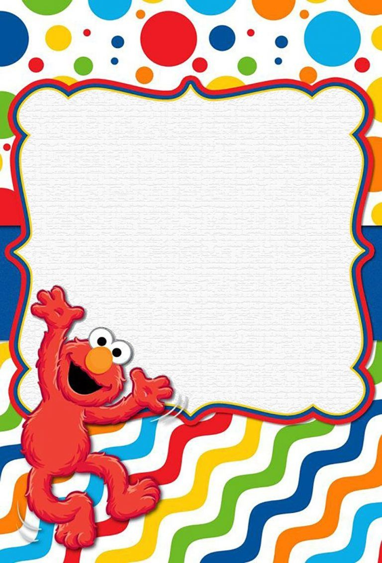 Free Printable Elmo Invitation Templates in Elmo Birthday Cards Printable Free