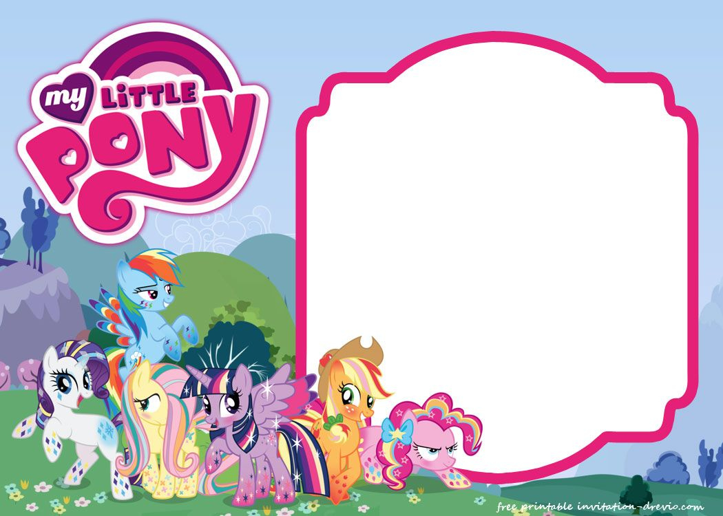 Free Printable Farm Animals Birthday Invitation Template within My Little Pony Birthday Card Printable