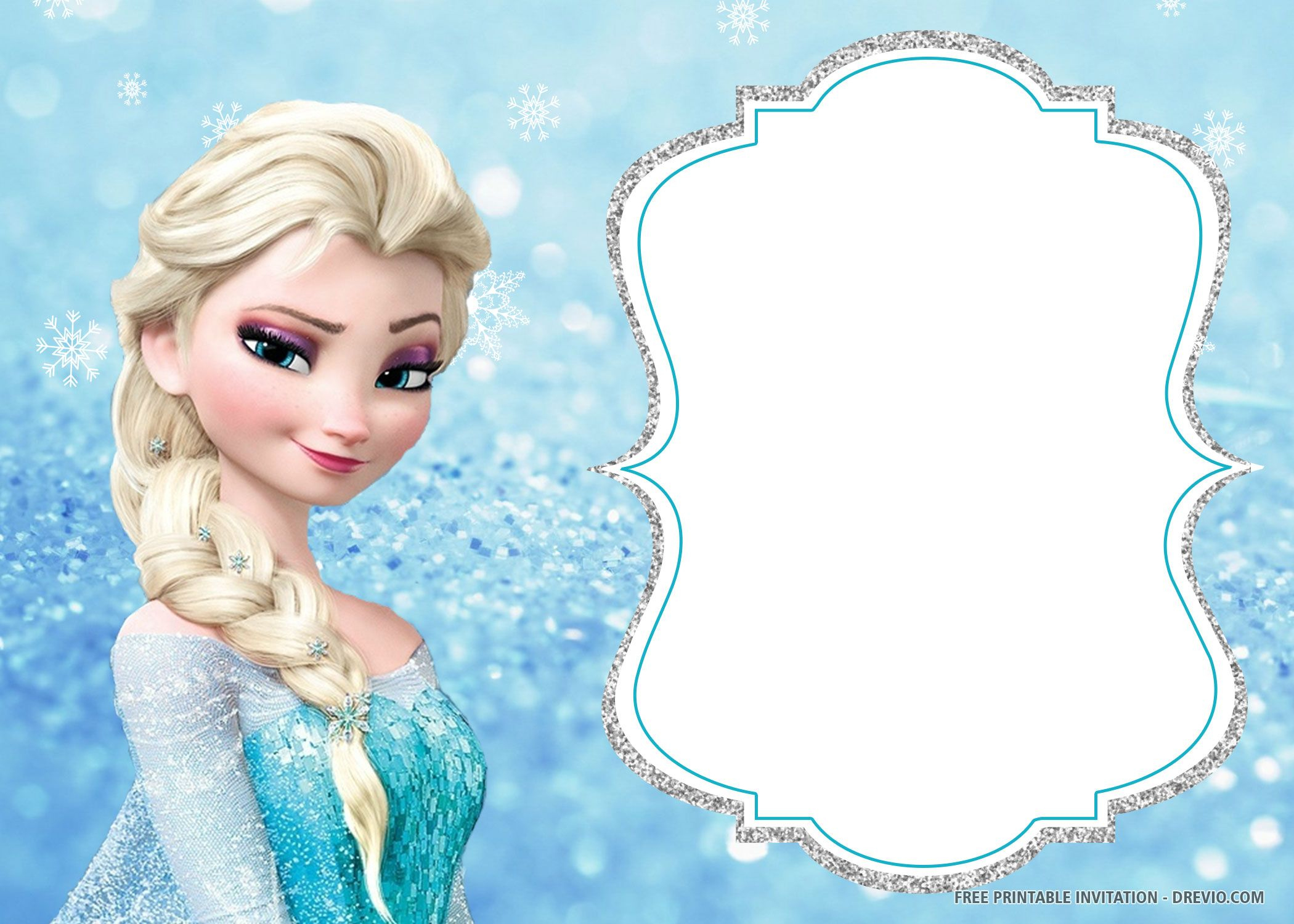 Free Printable Frozen Birthday Invitation Templates for Elsa Birthday Card Printable