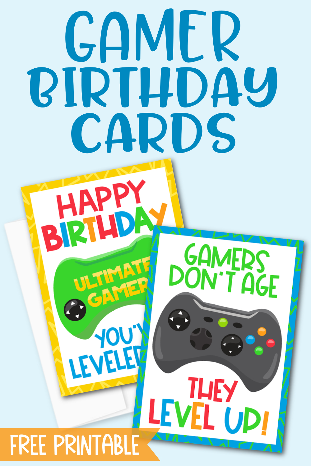 Free Printable Gamer Birthday Cards in Gamer Birthday Cards Printable