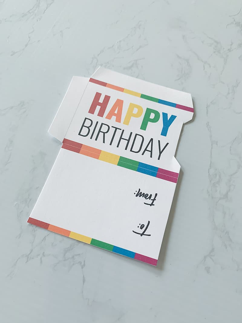 Free Printable Gift Card Holder | Happy Birthday | Instant Download intended for Printable Birthday Gift Card Holder