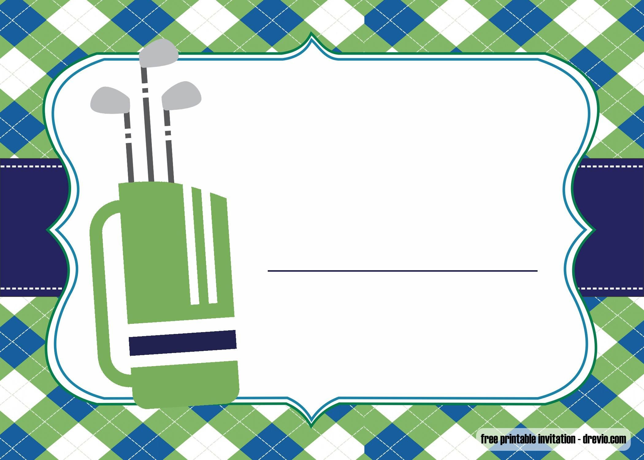 Free Printable Golf Invitations Template regarding Free Printable Golf Birthday Cards