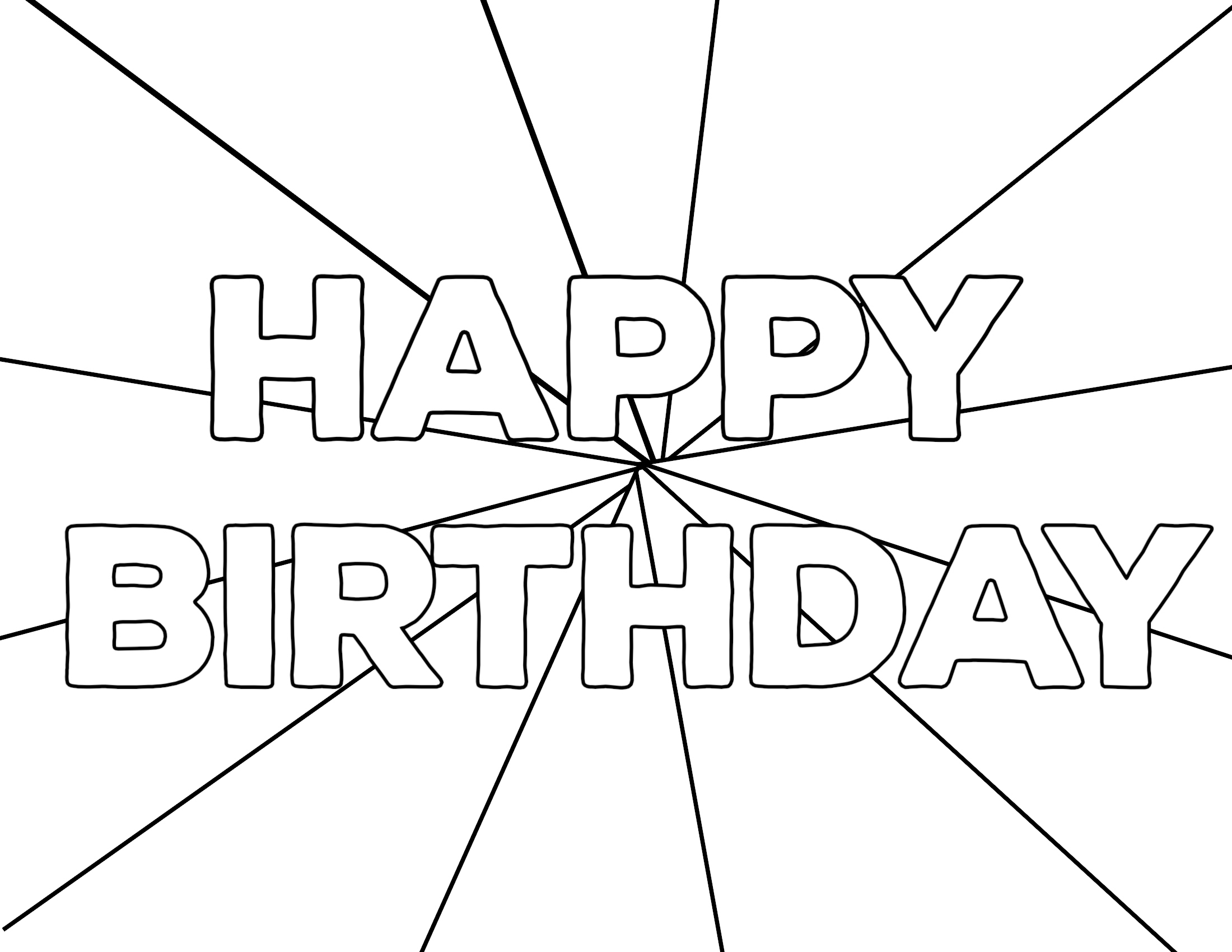 Free Printable Happy Birthday Coloring Pages - Paper Trail Design in Free Printable Coloring Birthday Card For Uncle