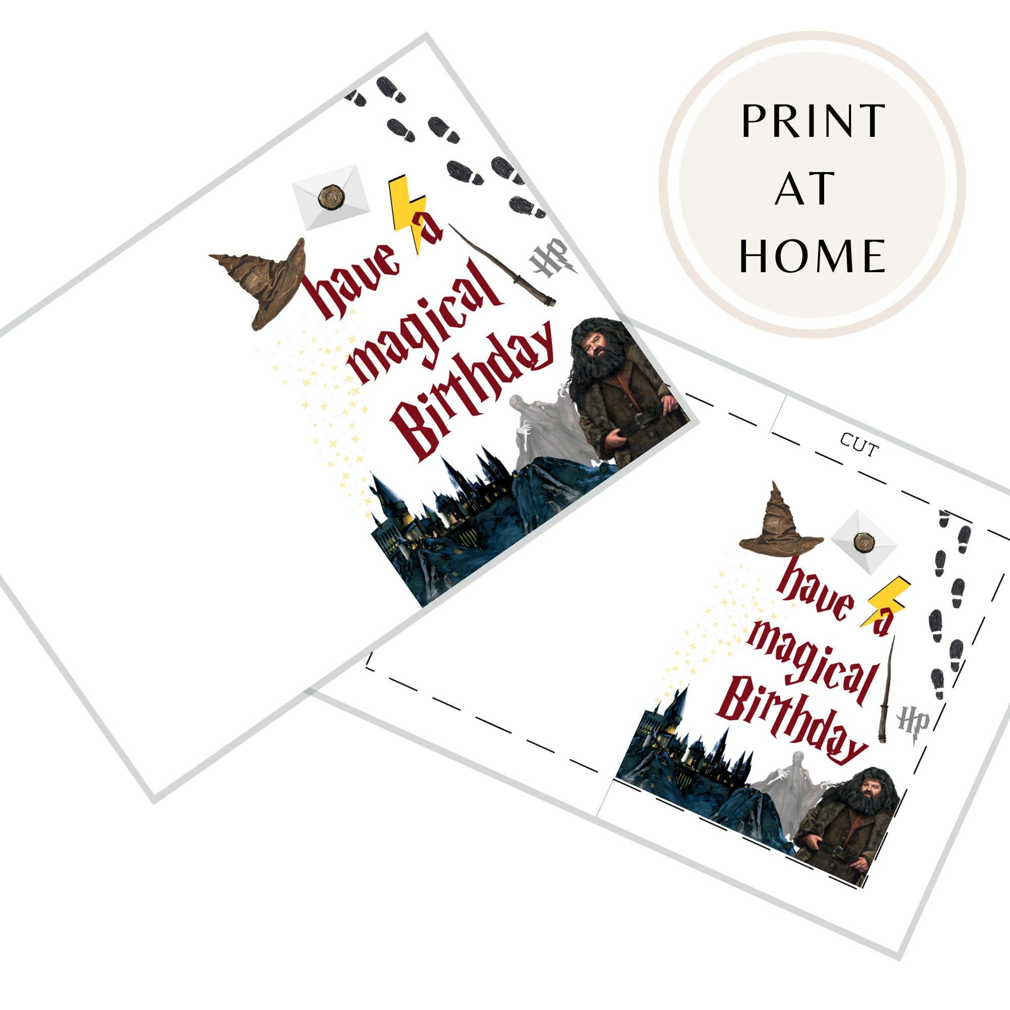 Free Printable Harry Potter Birthday Cards inside Harry Potter Printable Birthday Card Free