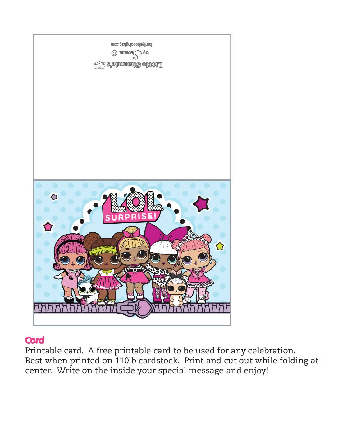 Free Printable Lol Surprise Coloring Pages And More | Lil Shannie regarding Lol Birthday Card Printable Free