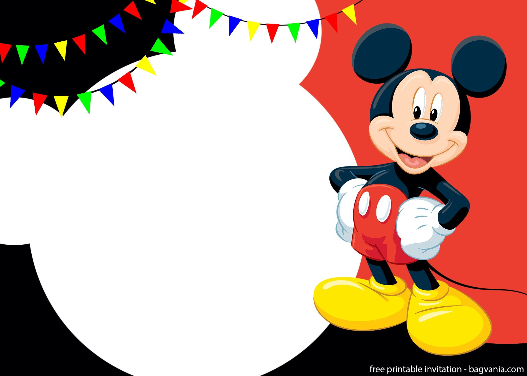 Free Printable Mickey Mouse Birthday Invitation with Mickey Mouse Birthday Cards Free Printable