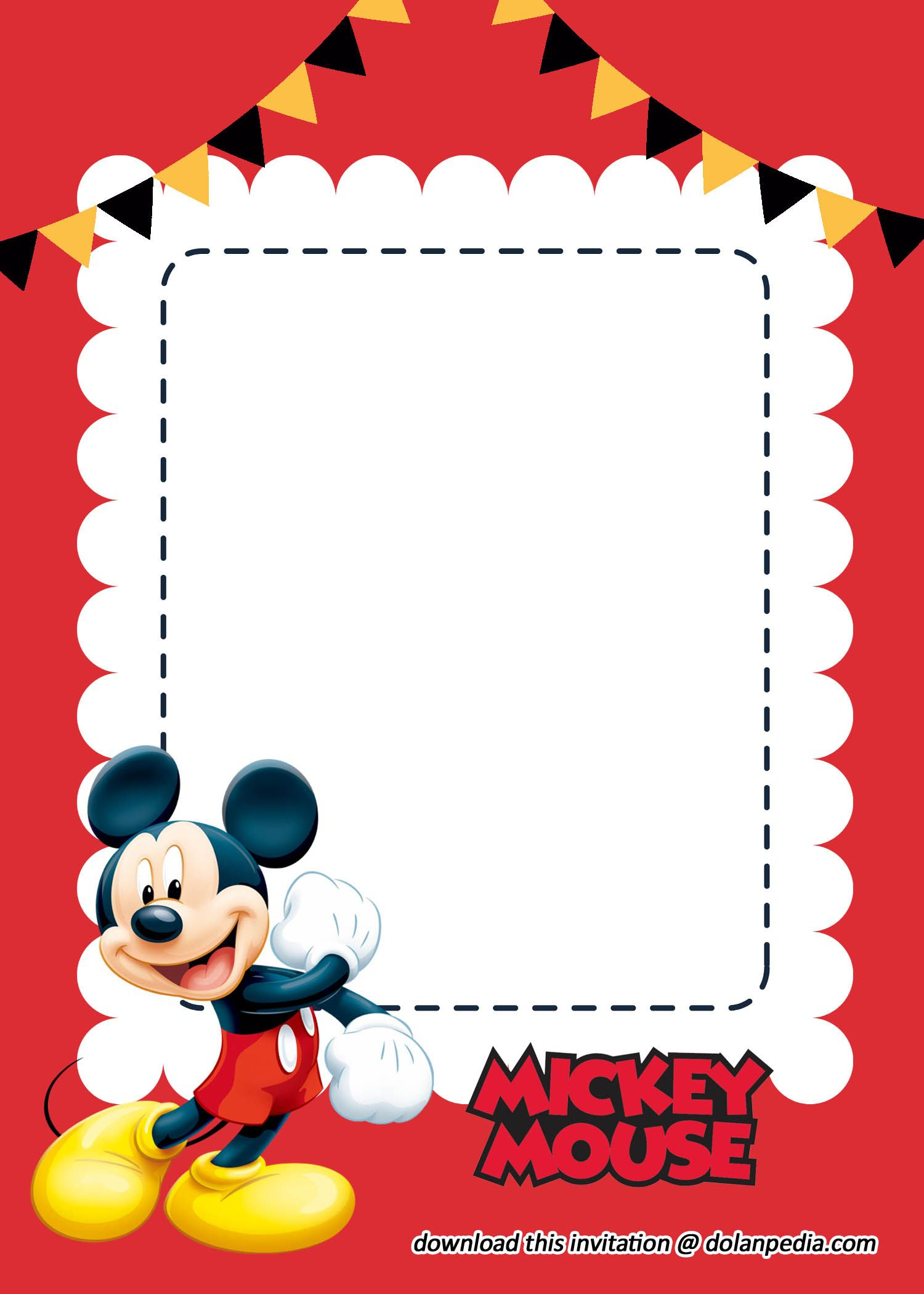 Free Printable Mickey Mouse Invitation Templates | Dolanpedia within Free Printable Mickey Mouse Birthday Cards