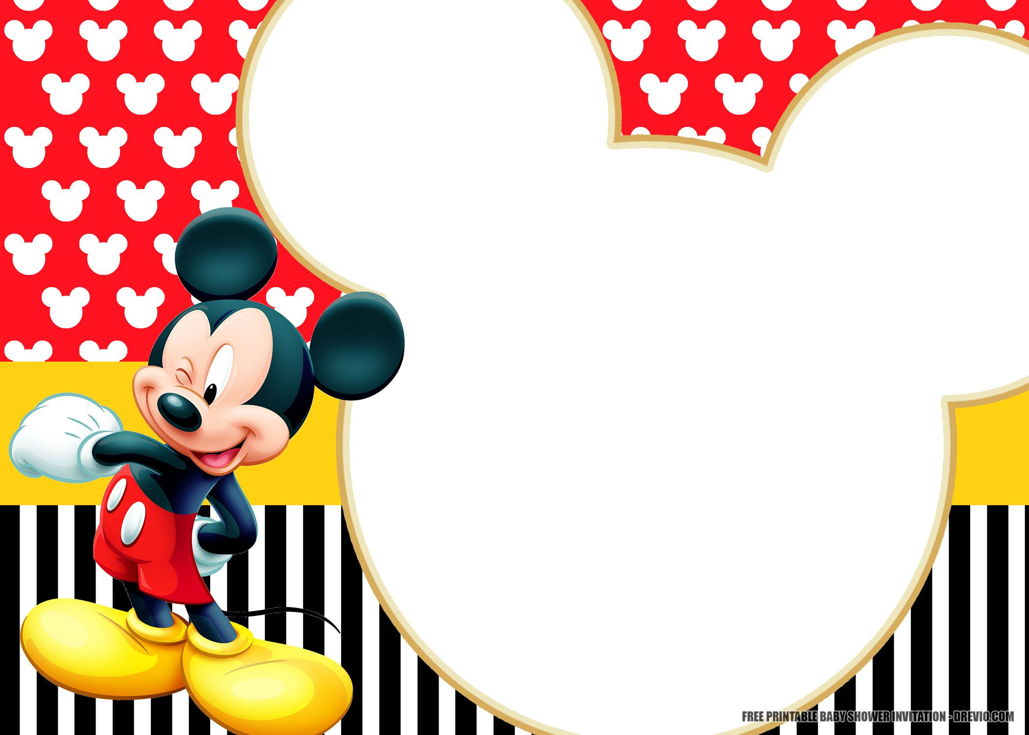 Free Printable Mickey Mouse Invitation Templates regarding Mickey Mouse Birthday Cards Free Printable