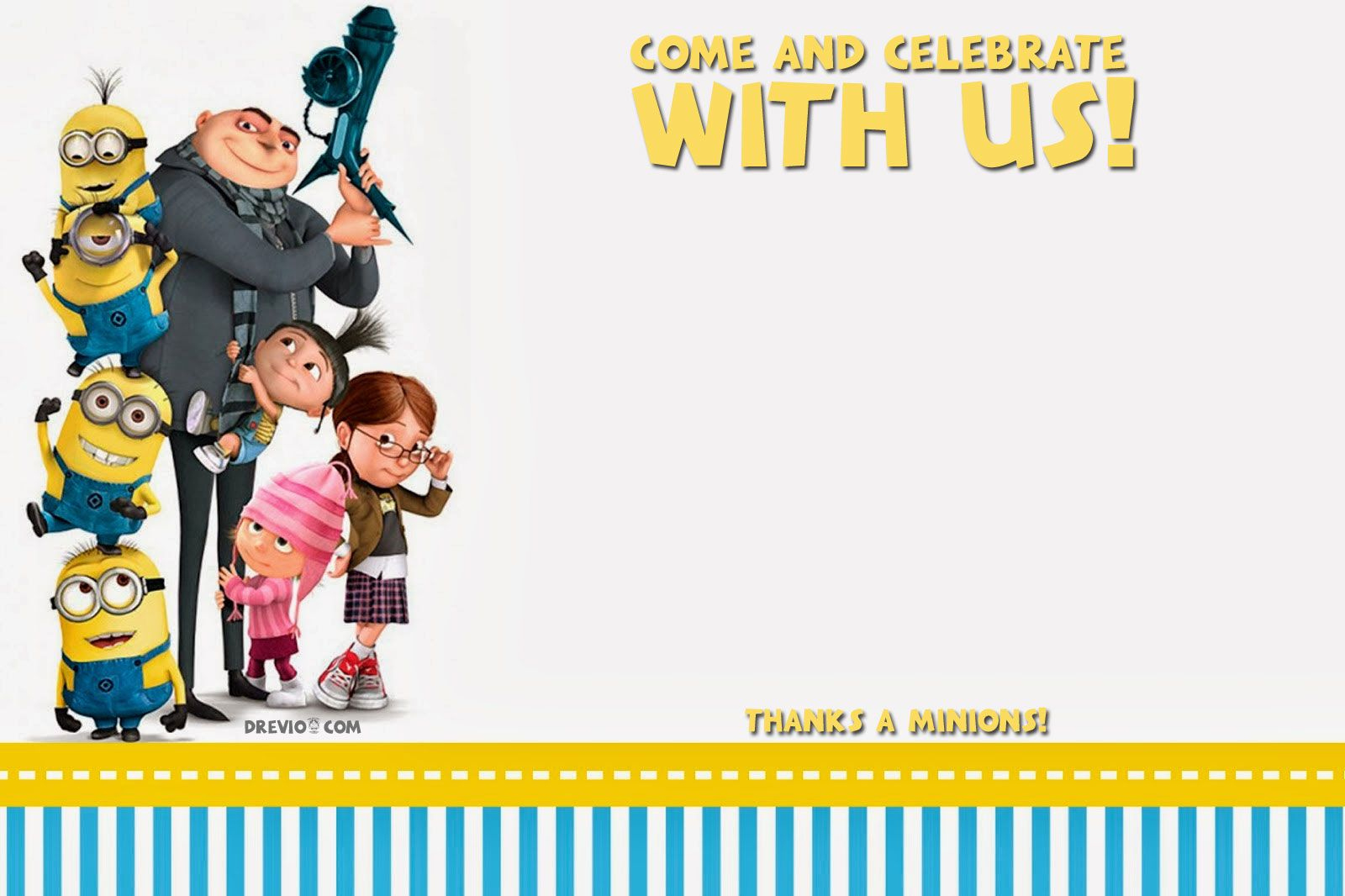 Free Printable Minion Birthday Invitation Templates pertaining to Free Printable Minion Birthday Card