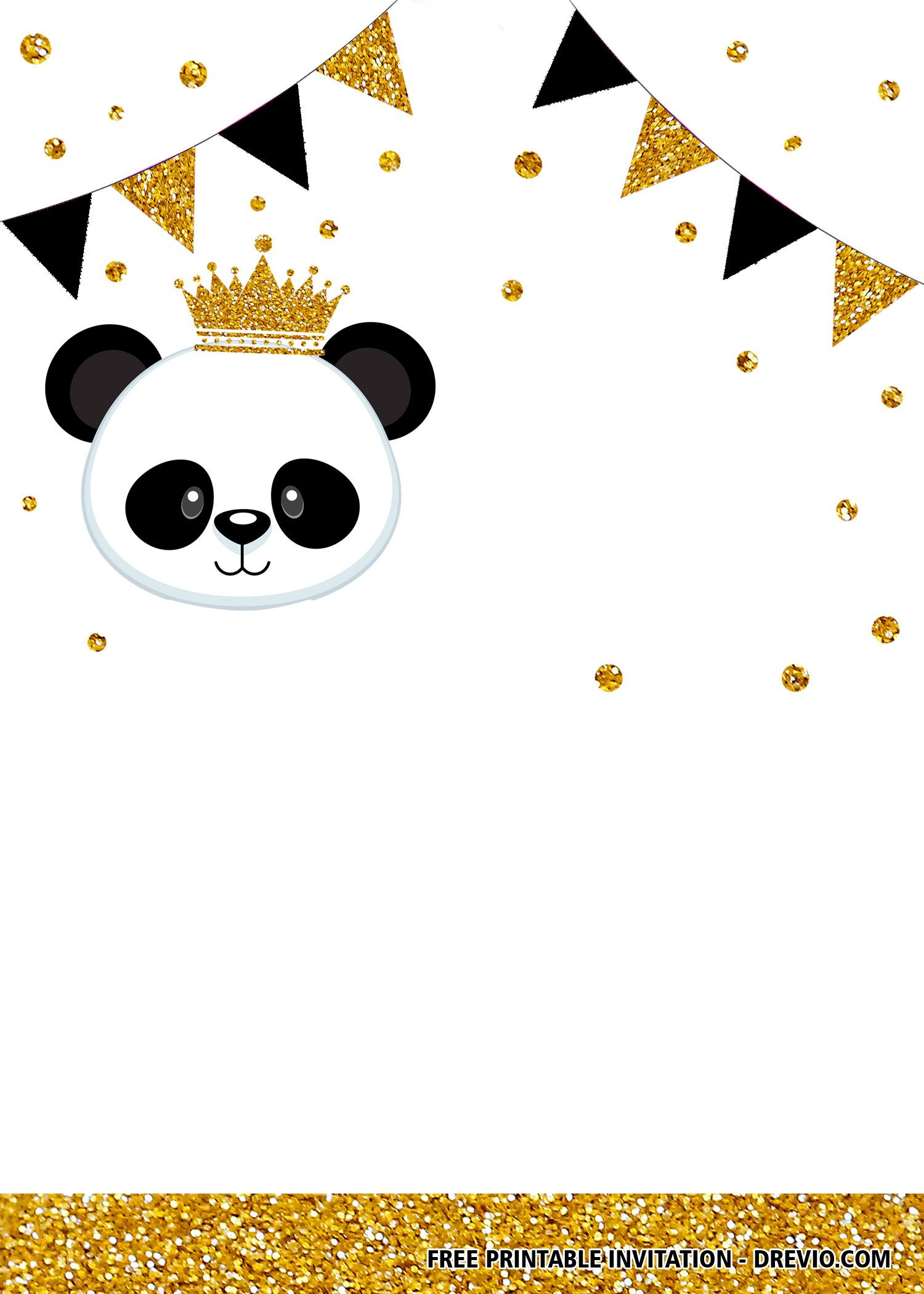 Free Printable Panda Birthday Invitation Templates for Free Printable Panda Birthday Cards