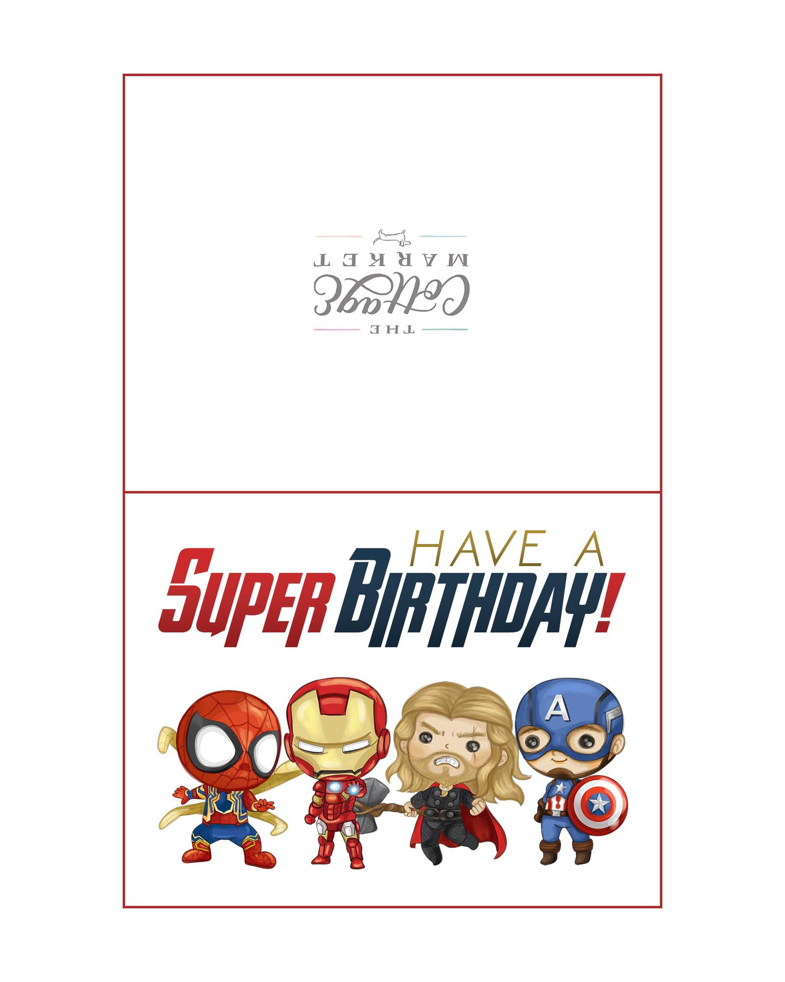 Free Printable Pop Culture Birthday Cards - The Cottage Market in Superhero Birthday Card Printable