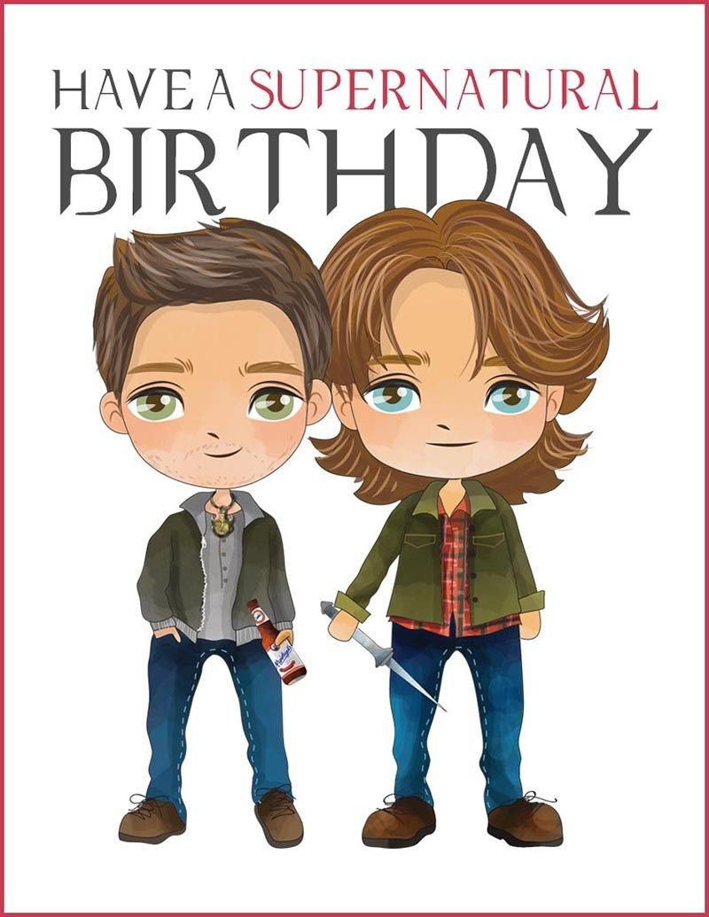 Free Printable Pop Culture Birthday Cards - The Cottage Market within Supernatural Birthday Card Printable