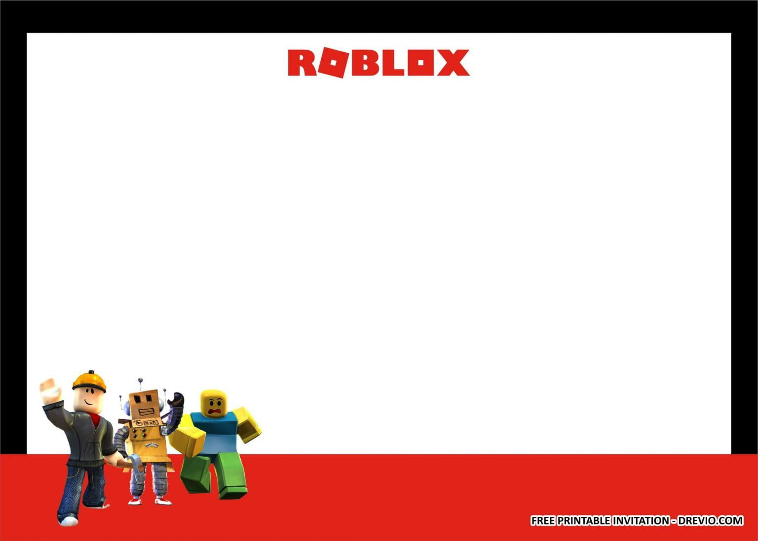 Free Printable - Roblox Birthday Party Kits Templates inside Printable Roblox Birthday Card