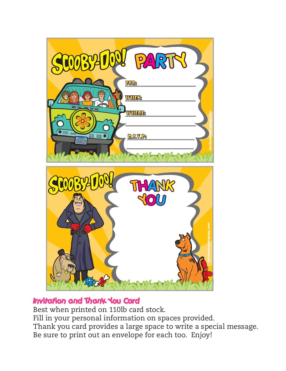 Free Printable Scooby Doo Coloring Pages And More | Lil Shannie regarding Scooby Doo Birthday Cards Free Printable