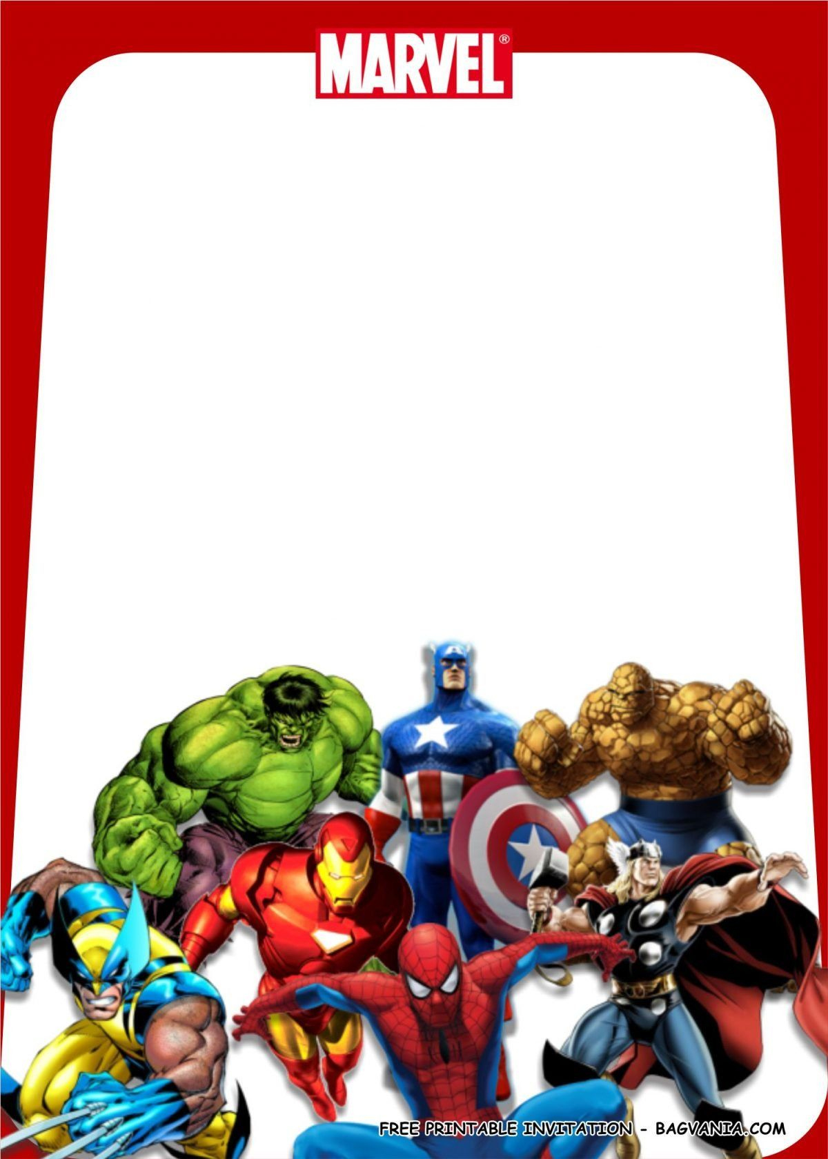 Free Printable Superhero Birthday Party Kits Templates inside Printable Marvel Birthday Cards