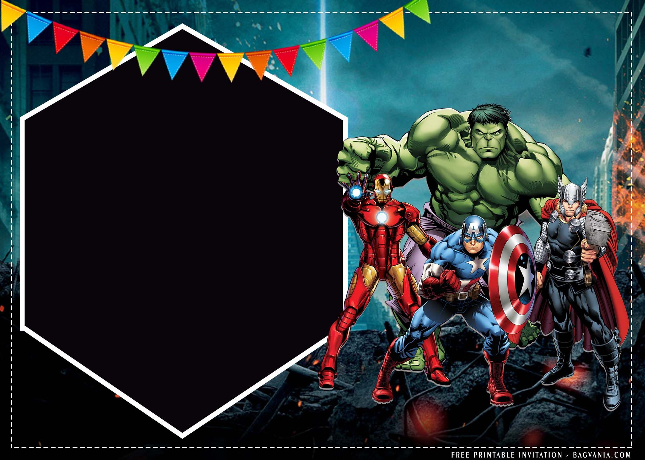 Free Printable) – Superheroes Birthday Invitation Templates pertaining to Printable Superhero Birthday Cards