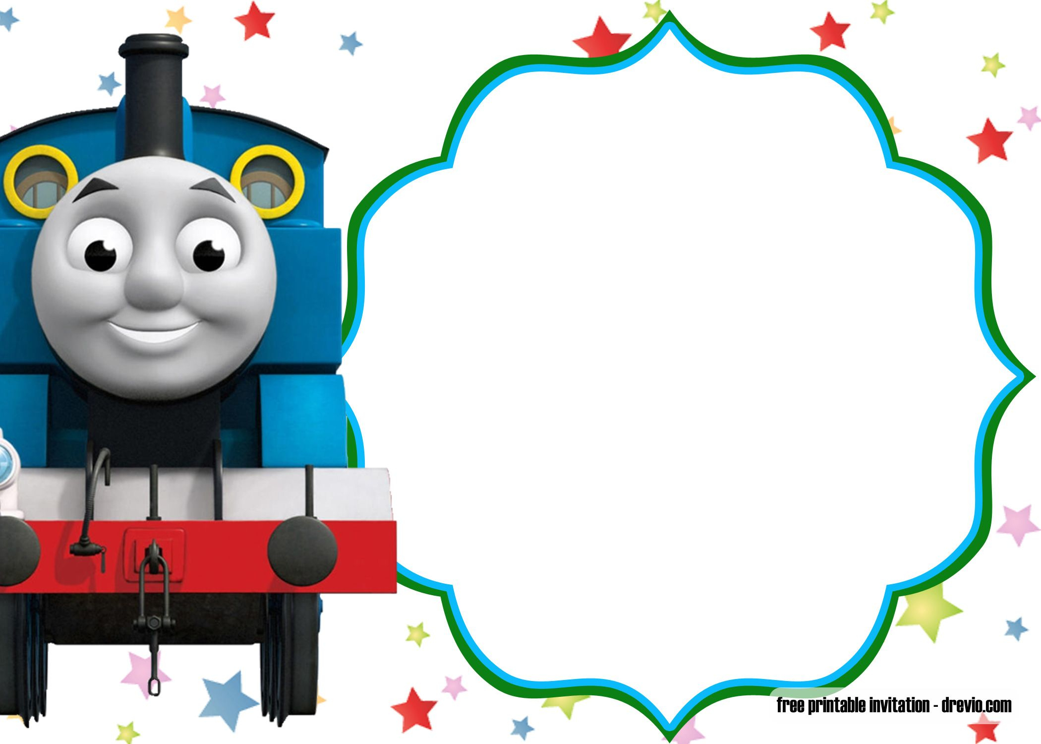 Free Printable Thomas The Train Birthday Invitation Templates throughout Thomas The Train Birthday Card Printable