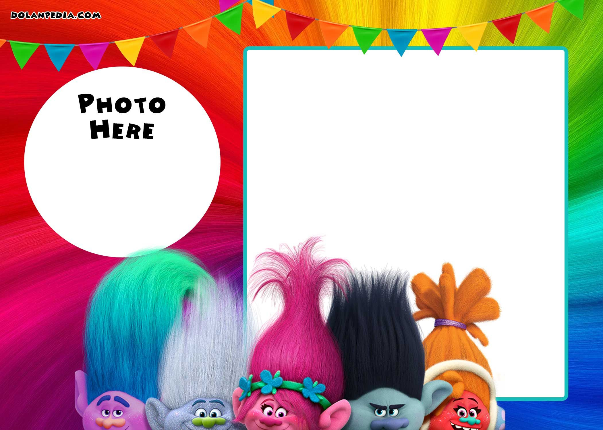 Free Printable Trolls Invitation Template throughout Trolls Printable Birthday Card