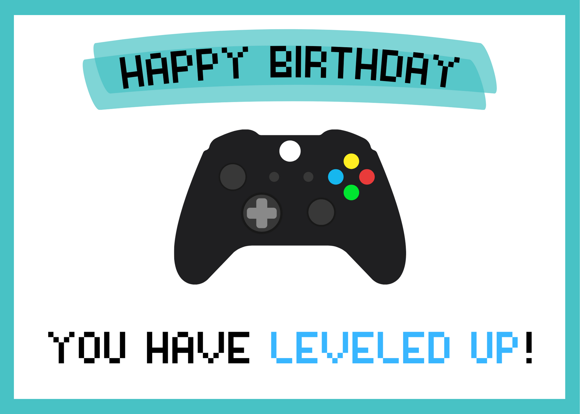 Free Printable Video Game Birthday Cards - Mud Paper Scissors intended for Printable Gamer Birthday Card