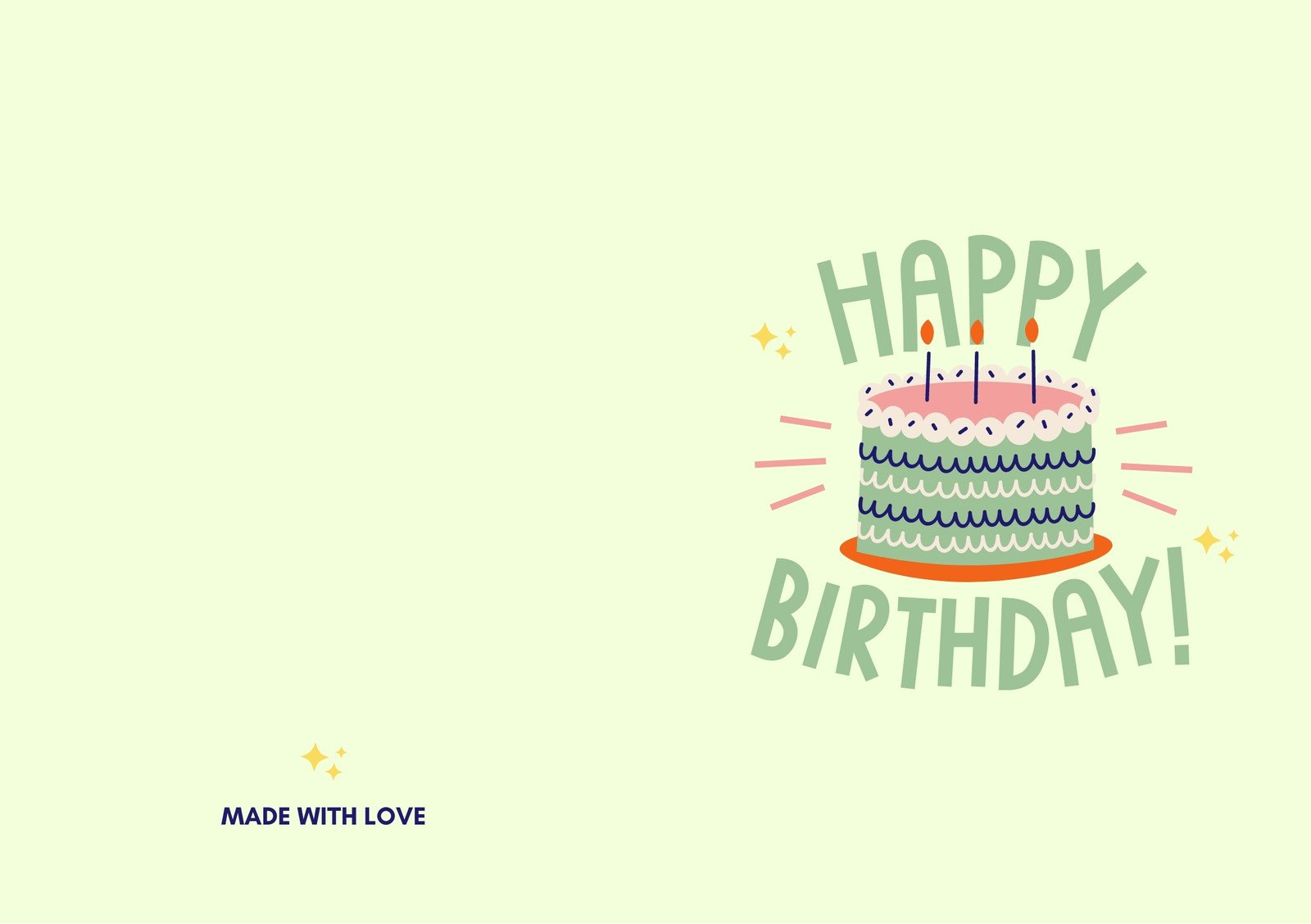 Free To Personalize Folded Birthday Card Templates | Canva with Printable Foldable Birthday Card Template