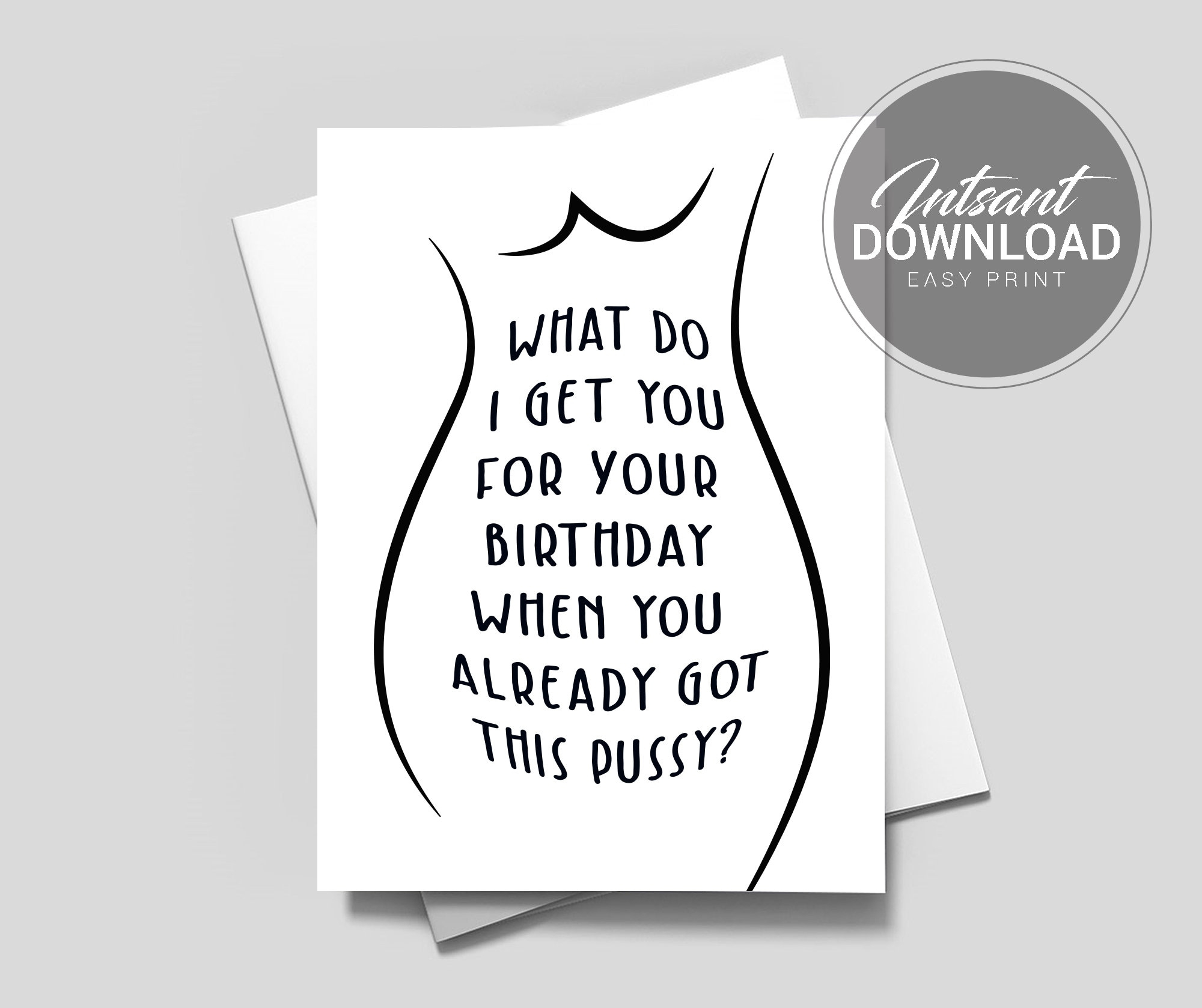 Funny Birthday Card For Him | Birthday Card For Boyfriend, Husband | Dirty Birthday Card | Printable Funny Birthday Cards intended for Printable Dirty Birthday Cards