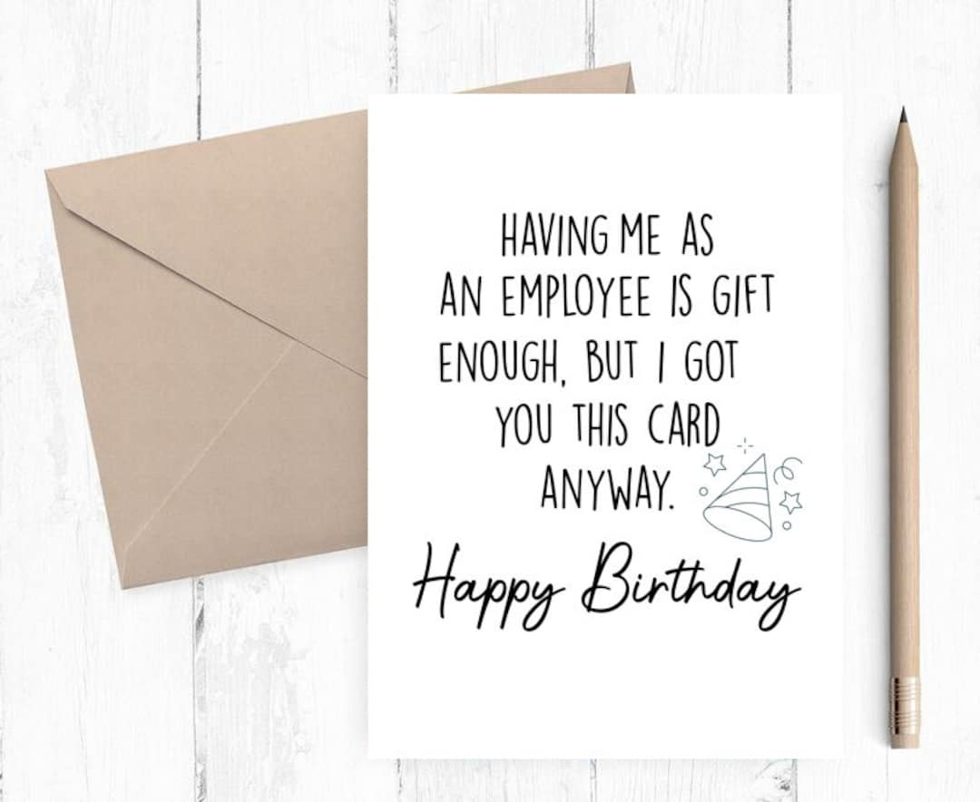 Funny Happy Birthday Boss Card, Printable Only, Boss Birthday Card in Free Printable Birthday Cards For Boss