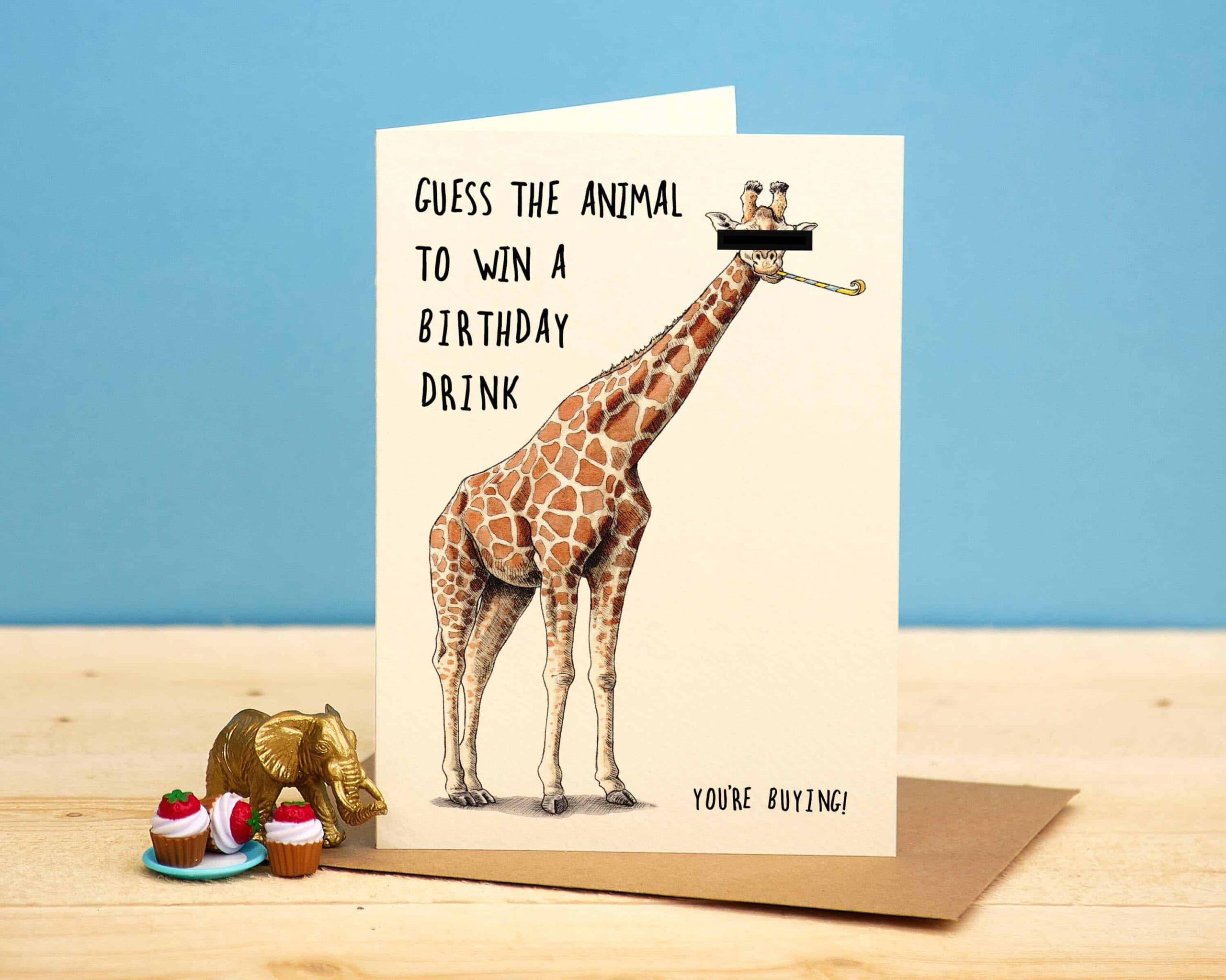 Giraffe Birthday Card - Bewilderbeest for Free Printable Giraffe Birthday Card